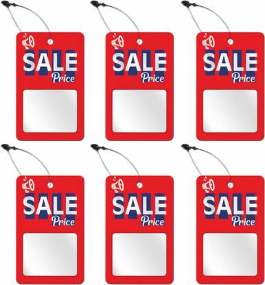 DEEPTAGS Paper Sales Tags Labels for Clothes, Apparels With Black Loop Pins, 300 PCS Paper Label