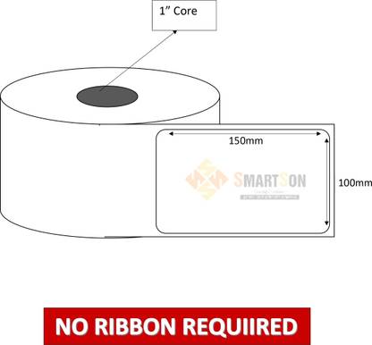 SMARTSON Direct Thermal Paper Barcode Label 4" x 6" Inch (400 labels per Roll)- White Self-Adhesive Paper Label