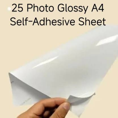 samfashion Glossy Photo Paper A4 Size 120 GSM Inkjet Laser Printer Dries Quickly Sticker Self Adhesive Paper Label