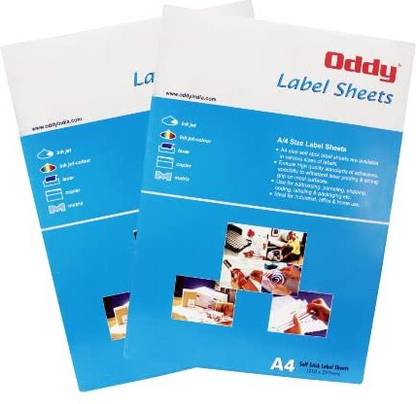 Oddy ST-6A4100 A4-Size Self Adhesive Printable Smudge Proof Self Adhesive Paper Label