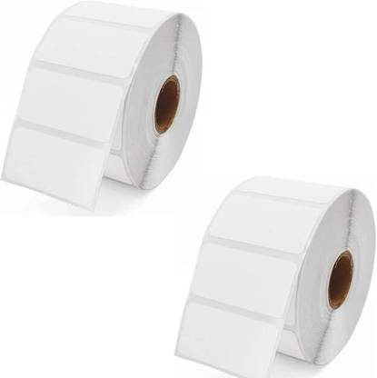 Semana DirectThermal BarcodeLabel 50x25mm,2x1inch,1Up,400 LabelsPerRoll;Pack Of 2 Rolls Self Adhesive Paper Label