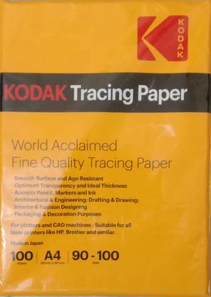 KODAK Tracing Paper A4 90-100 Gsm(1x100sh.) Non Paper Label