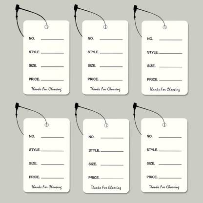 DEEPTAGS Price Tags Labels with Black Loop Pins, White, 1000 PCS Paper Label