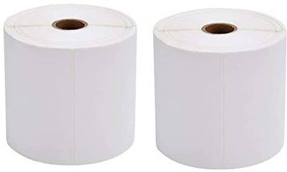 Labenzy Direct thermal barcode labels sticker 3" x 5" , 75x125 mm (Pack of 2) Self Adhesive Paper Label