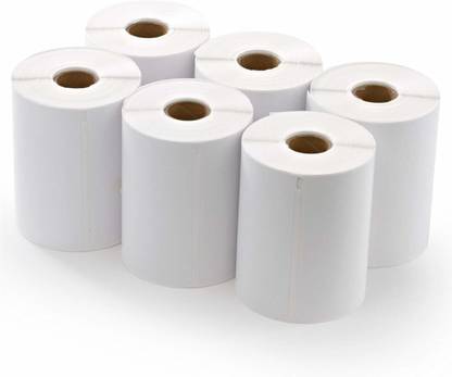 True-Ally 4 x 6 Inch / 100 x 150mm Direct thermal Barcode label (400 label/Roll) total 2400 Sticker Permanent Paper Label