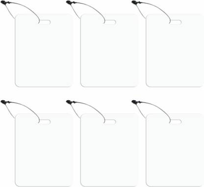 DEEPTAGS PVC Tags Price Tags Cloth Tags Labels with Black loop pins, 400 PCS Paper Label