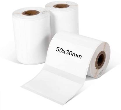 ATPOS 50X30MM Direct Thermal Barcode Sticker 500 Labels Per roll Label Paper Roll Self-Adhesive Paper Label