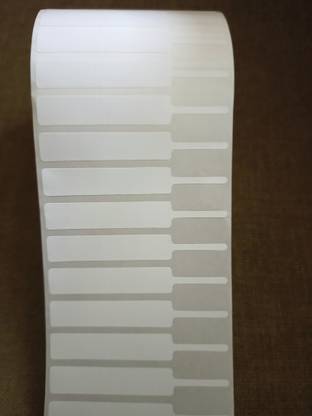 NTK 81mm X 12mm Full Gum, Polyester Jewellery Labels, Single Tail Self-adhesive Paper Label