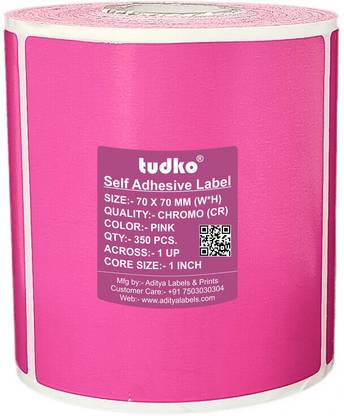 tudko 70 X 70 mm Self adhesive barcode Paper Label