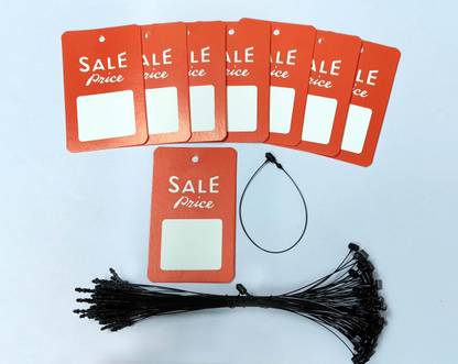 Sadar Shop "Sale Price" Large Printed Paper Tag With 5" Black Loop Pins (1000 Pcs Each) Paper Label