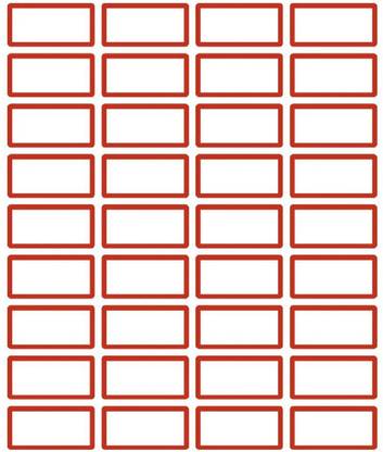 ShopTalk pack of 1000 sticker Plain Sticker (1inch) pack Of 1000 Self Adhesive Paper Label (Red) Paper Label