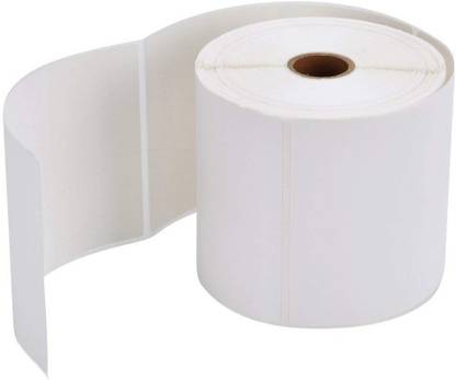 BlackDreams Paper Label Stickers 100x150mm(4x6 inch) Direct Thermal Label/Sticker(no ribbon required) Plain White 1 Inch core Inside Winding 250 Labels/Roll for All Bacode Printer, Weighing scale, direct thrermal printers. Paper Label