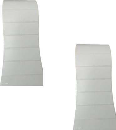Solitaire 38x25 Chromo/Paper Butt cut Label,2 UP, 1 roll of 4000 label,Pack Of 2, Self Paper Label