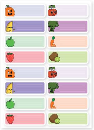 The Black Frame Personalized School Notebook Stickers for Students & Teachers Self-Adhsive Paper Label