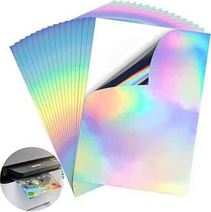 HASTHIP Printable Laser Printing Paper 8.5''*11'' Holographic Sheet Sticker Self Adhesive Paper Label