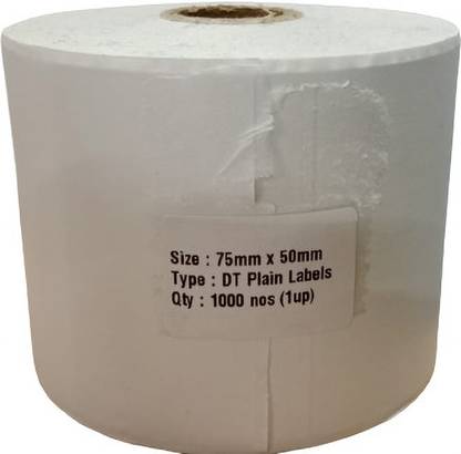 Solitaire 75x50 Direct Thermal Shipping Label Rolls, 1 Roll Of 1000 Pcs Self Paper Label