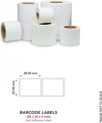 NEELGAGAN Barcode Labels (38mm x 25mm x 2) (1.5" x 1"), 4000 Labels Per Roll Self Adhesive Label Paper Label