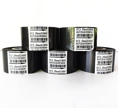 iTS Hot Foil Ribbon BLACK 35mmx100mtrs Hot Foil Ribbon Paper Label