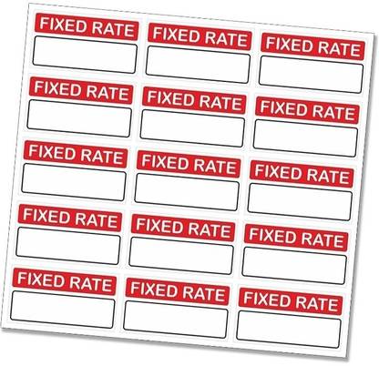 Stikor 500 Pcs Fixed Rate Mrp Stickers Label (37X20 mm) Self Adhesive Paper Label