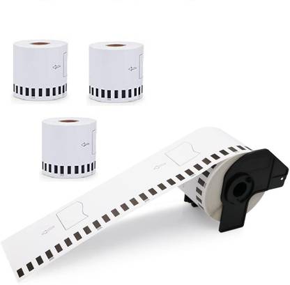 SS SASHA DK-22205 Brother Compatible Continuous Length Paper Tape Labels 62mm x 30 Meter-( Unit -4 Rolls with 1 Stand ) Paper Label