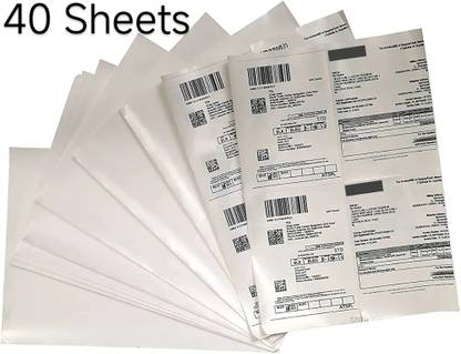 Mynx Sticky Labels 40 Sheet A4 Size 4 Precut Labels Print in inkjet inktank Laser Strong Adhesive Paper Label