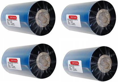 Retsol Wax Ribbon (110mmX300mtrs) 4 Ribbon Set Non-Adhesive Paper Label