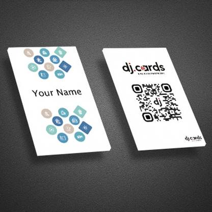 DJCARDS Digital Visiting Card | NFC | PVC, Broker White Card (With Name Only), Business Card | Paper Weights  with DJ Cards | PLASTIC