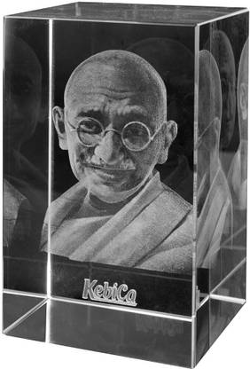 Kebica 3D Laser Engraved Crystal Block Paper Weight Desk Accessory with Engraving Crystal Paper Weights  with Rough Surface