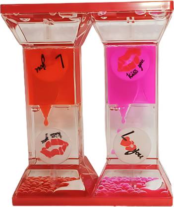 AFLAA Dual Drop Water Timer with Rotating Wheel Acrylic Paper Weights  with Glossy