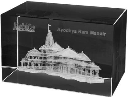 Kebica 3D Laser Engraved Crystal Block Paper Weight Desk Accessory with Engraving Crystal Paper Weights  with Rough Surface