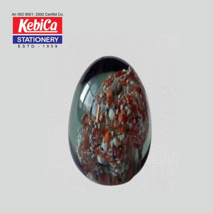 Kebica Paper Weight Crystal Solid Oval Glass Paper Weights  with Rough Surface
