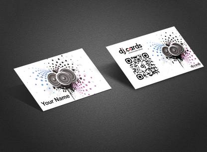 DJCARDS Digital Visiting Card | NFC | PVC, DJ Card White ( With Name Only ), Business Card | Paper Weights  with DJ Cards | PLASTIC