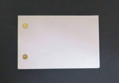 IMPRINT 3x5 Inches White Flip Books Binder Screws 2 Sets Different Size | 70 Pages Each unrulled 3X5 Inches 120 gsm Craft paper