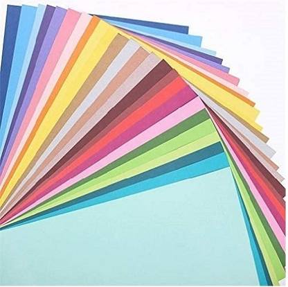 Eclet 90 gsm 50 sheet 5 sheet x 10 neon colour art and craft double side color sheet A4 90 gsm Coloured Paper