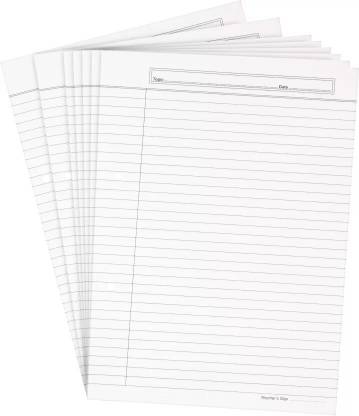 mrenterprise 50 Both Side Ruled sheets Ruled A4 75 gsm A4 paper