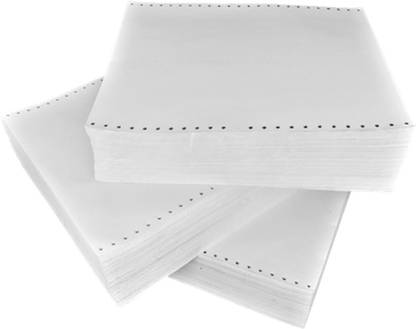 VijayaECart Dot Matrix Computer Paper 10"x12",1 Part 1000 Continuous Sheets Unruled 10x12x1=12 Inch Cut 60 gsm Printer Paper