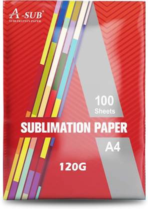 A-Sub Sublimation Paper 120GSM (A4 size, 100 sheets, 210x297mm) Unruled A4 120 gsm Sublimation Mug Printing Paper