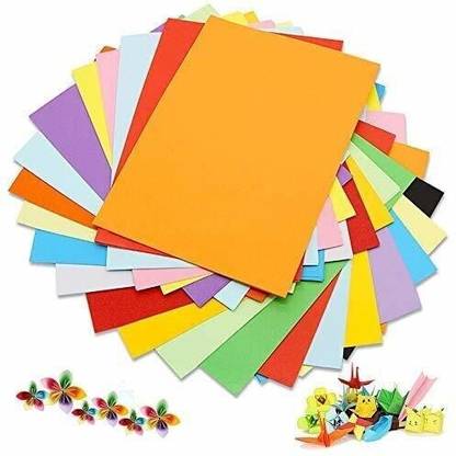 Eclet A3 25 pcs Color Sheets (5 Colours x 5 Sheets Each) Double-Sided Multicolor Fluorescent Neon Craft 120-160 GSM Pastel Sheet for Greeting Cards, Art & Craft A3 120 gsm Copy Paper
