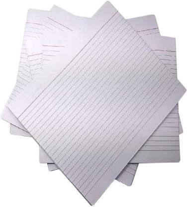 First Click ANSWER SHEETS EXAM PAPER 400 SHEET WITHOUT FOLD WITHFOLD 800 SHEET 1600 PAGE BOTH SIDE RULED 54X22 CM 70 gsm Multipurpose Paper