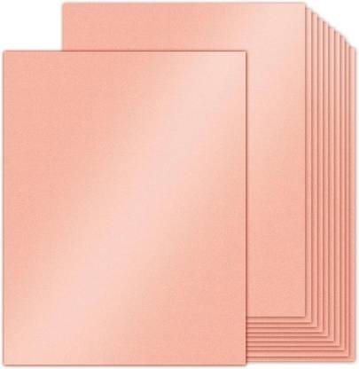 FRKB A4 Size Fluro Peach Color Paper 50 Sheets for Printing, Art and Craft Plain A4 70 gsm Coloured Paper