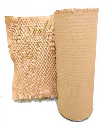 Ecosattva GreenWrap Eco-Friendly Expandable Paper Wrap - Replacement for Bubble Wrap 380 mm x 100 meters (Expandable upto 170 meters) Pack of 1, 80 gsm Paper Roll