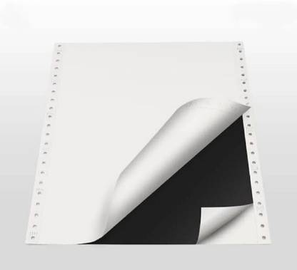 VijayaECart Dot Matrix Printer Paper 10" X 12", 2 Part 1000 Sets With Carbon Sheet Unrule 10x12x2 Part=12"Cut 60 gsm Printer Paper