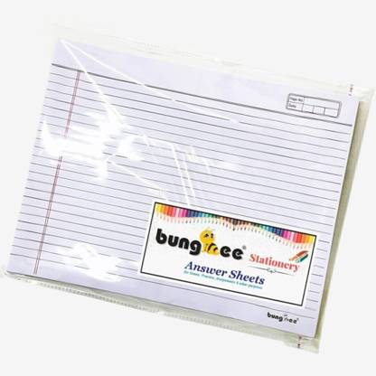 Bungbee Exam Answer Sheet Practice With Margin No Hole Both Side 2080 Pages 1040 Sheets Ruled A3 80 gsm A3 Paper