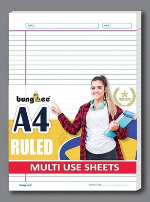 Bungbee Answer Sheets for Exam Ruled A4 90 gsm A4 paper