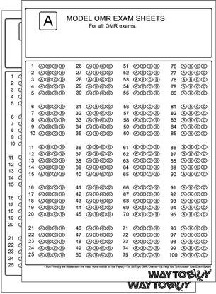 WAYTOBUY Small Size Model OMR Exam Sheets for KPSC One Side Medium 30 gsm Bond Paper