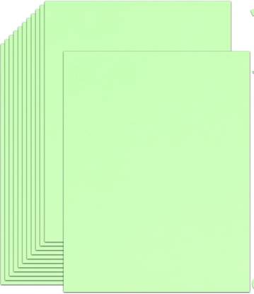 FRKB A4 Size Fluro Green Color Paper 50 Sheets for Printing, Art and Craft Plain A4 70 gsm Coloured Paper