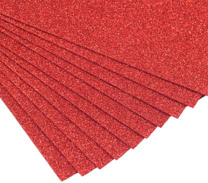 Tlismi 3D EVA flash foam Self-Adhesive thick Glitter Sheet for Scrapbooking Art & Craft Sparkle A4 80 gsm Multipurpose Paper