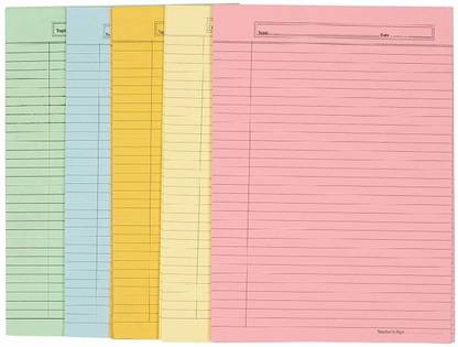 DSR A4 Size one Side colour Ruled Sheet (Pack of 40 sheets) for Project/Assignment/Practical/Homework(A4-40 OSR-coloursheet) A4 100 gsm A4 paper