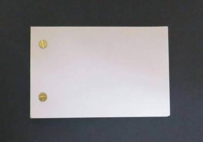 IMPRINT 3x5 Inches White Flip Books Binder Screws 2 Sets Different Size | 70 Pages Each unrulled 3X5 Inches 120 gsm Craft paper