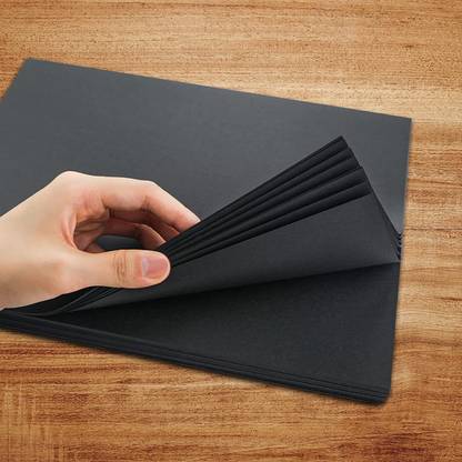 KRASHTIC Drawing Black Paper A4 Size Pack Of 20 Sheet For Drawing & Art -Craft Plain A4 140 gsm A4 paper
